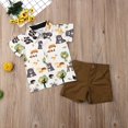 thumbnail image 3 of Kids Baby Boy Gentleman Elephant Tops Shorts Outfits Set Summer, 3 of 5