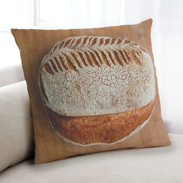 Ahgly Company Coussin Décoratif d'Intérieur Foods Bread, 18 Po X 18 Po