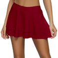 thumbnail image 1 of Jupe Longue pour Filles Taille 5 Jupes pour Femmes Grande Taille Jupes de Lit Style Cottage Jupe Longue Jupe Isolée pour Maison Mobile Jupe Plissée Unie Mini Décontractée Confortable Tenue d'Intérieur Ligne A Rouge m, 1 of 7