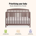 thumbnail image 3 of Dream On Me Odelle 5 in 1 Convertible Crib, Baltic Amber, 3 of 9