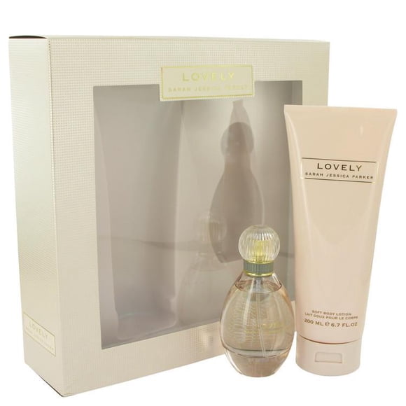 (Lot de 3) Lovely par Sarah Jessica Parker Coffret Cadeau - Vaporisateur Eau de Parfum 1,7 oz + Lotion pour le Corps 6,7 oz