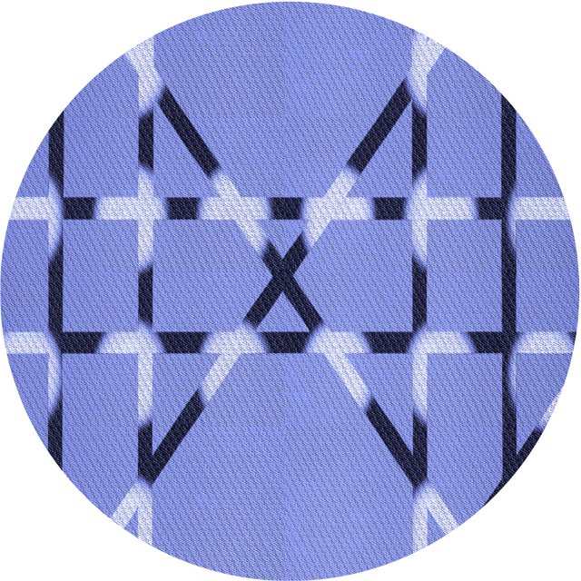Ahgly Tapis Rond Lavable en Machine Intérieur Transitionnel Bleu Denim, 8 Pieds Rond