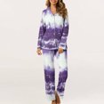 thumbnail image 4 of MeetoTime Pyjama d'Automne pour Femme, Ensemble 2 Pcs, Haut à Manches Longues Boutonné et Pantalon, Tenue de Nuit, 4 of 7