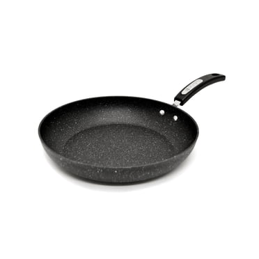 Starfrit The Rock 12" (30cm) Non-Stick Fry Pan - Durable Forged Aluminum - Oven Safe - PFOA Free - Easy to Clean - Black
