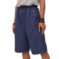 thumbnail image 1 of Innerwin Beach Shorts Bermuda Ladies Short Hot Pants Summer Solid Color High Waisted Mini Pant Blue 4XL, 1 of 2