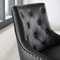 thumbnail image 3 of Modway Régent Touffeté Bouton Simili Cuir Pivotant Chaise de Bureau avec Garniture Clou Tête en Noir, 3 of 7