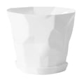 thumbnail image 1 of Plastic Flowerpot with Tray Ornamental Shock-proof Succulents Flowerpot for Kitchen Hotel Nursery Garden Planter Stable Lightweight Plant Pots Home White, 1 of 6
