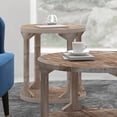 thumbnail image 4 of Table d’appoint rustique moderne en bois massif, naturel vieilli, 4 of 7