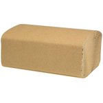PRO Choisir Serviettes en papier pliable, simple pliage, naturel, 9 x 9.45, 250/Pack, 16/CT