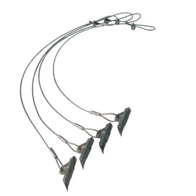 4 Pcs 30" EasyHook Ancre avec 4 Pinces de Câble et Tige d'Entraînement