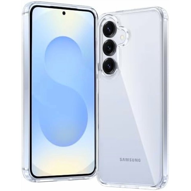 KOMI for Samsung Galaxy S25-Plus Case: Military Grade Drop Protection Anti Yellowing Cell Phone Cover - Rugged Shockproof Protective Bumper Transparent Cases Clear