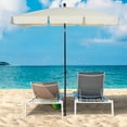 thumbnail image 2 of Outsunny Parasol Rectangulaire de Patio 6,5 X 4 Pi en Aluminium Inclinable Blanc Crème, 2 of 10