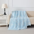 thumbnail image 1 of Mainstays Cozy Throw Blue Floral, 1 of 8