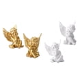 thumbnail image 3 of facefd 2pcs Cupid Angel Statue Tabletop Cherub Home Decor Garden Ornament White, 3 of 8