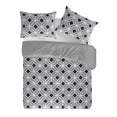 thumbnail image 1 of Gouchee Home Komet Grey 3-Piece Queen Duvet Cover Set – Cotton Percale & OEKO-TEX Certified – Includes Duvet Cover & Pillow Shams, 1 of 2