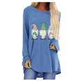 thumbnail image 1 of QIPOPIQ T-Shirts à Manches Longues à Col Rond pour Femmes T-Shirts de la Saint-Patrick Tunique T-Shirt Imprimé Shamrock T-Shirt Vert Chanceux T-Shirts de la Journée St Patricks T-Shirt Col Rond T-Shirts des Fêtes Offres, 1 of 5
