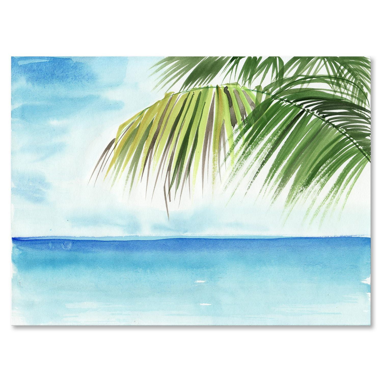 Designart Palm Beach Resort à l'aube III Art mural sur toile