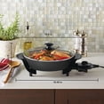 thumbnail image 3 of Mainstays 12" Round Ceramic Skillet, Black,Nonstick, 1200W, Removable Temp Control, Dishwasher Safe, 3 of 7