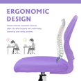 thumbnail image 2 of FurnitureR Carnation Swivel Teen Plastic and Mesh Task Chair in Purple, 2 of 10