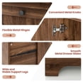 thumbnail image 4 of Giantex  L-Shaped Office Desk, Home Office Corner Computer Workstation w/Inner Adjustable Shelf, Space-Saving Study Writing Desk, Walnut, 4 of 6