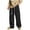 Black, variant on StSilkitty Mens Cargo Pants Drawstring Stretch Straight Leg Loose Pant with Pockets Solid Color Casual Trousers