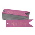 thumbnail image 1 of Inkdotpot Real Rose Gold Foil Happy Birthday Tags Favor Hang Paper Tags 50 Pieces, 1 of 1