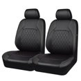 thumbnail image 1 of All Season PU Leather Universal Car Seat Cover Set Full Surrounded Cushion Protector, 1 of 5