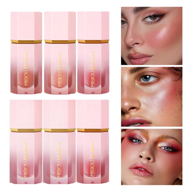 6G Liquid Cheek Blush Stick Multi-Use Makeup Natural Long Lasting Blush Stick for Youthful Radiant Skin