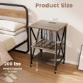 thumbnail image 3 of Costway Meuble pour Tourne-Disque Table de Rangement pour Disques Vinyles Peut Contenir jusqu'à 120 Disques Vinyles Gris, 3 of 10