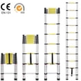 thumbnail image 1 of 10.5 Ft Portable Aluminum Telescoping Extension Ladder, EN131 Standard, 330lbs Capacity, 1 of 8