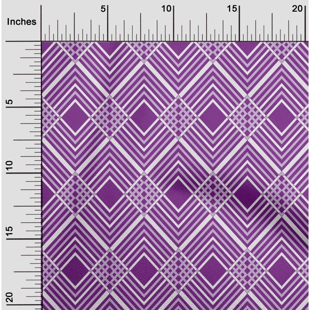 oneOone Cotton Flex Fabric Diamond Geometric Decor Fabric Printed BTY 40 Inches Wide