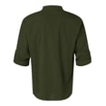 thumbnail image 5 of 2025 Men Shirts Mens Spring Loose Stand Men Shirts Collar Solid Color Pocket Mesh Shirt Long Sleeve Pullover Shirt Mens Button Down Pajama Shirt Pajama Short Long Sleeve, 5 of 5