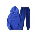 thumbnail image 1 of Innerwin Sweatsuits Long Sleeve Ladies Two Piece Outfit Sports Hoodies Beam Foot Tracksuit Sets Blue L, 1 of 2