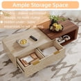thumbnail image 2 of Fnova Table Basse Moderne Extensible avec 2 Tiroirs, Table Basse en Bois Extensible 42 Pouces-65 Pouces pour Salon, Noyer et Chêne, 2 of 12