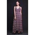 thumbnail image 2 of Bimba Robe Longue à Imprimé Floral pour Femmes, Bretelles Spaghetti, Col en V, Maxi, Tenue de Plage - XX-Grand, 2 of 6