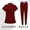 Wine_011, variant on Ktyne Scrubs Sets for Women Stretchy Nursing Uniform Short Sleeve Scrub Top & Pants Solid Color Scrub Suit with Multi Pocket Wine M