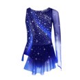 thumbnail image 3 of Freebily Robe de Danse Ballet Patinage Artistique à Manches Longues pour Filles avec Strass Bleu Marine 10, 3 of 6
