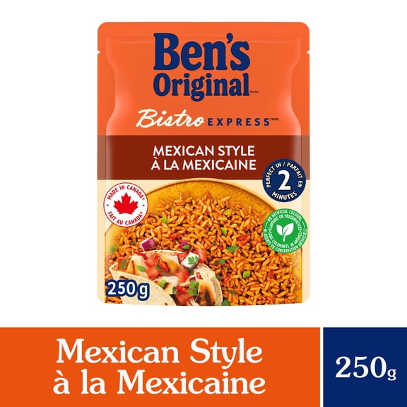 BEN'S ORIGINAL BISTRO EXPRESS riz à la mexicaine, riz à grains longs et d'accompagnement, sachet de 250 g