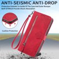 thumbnail image 5 of Case for OnePlus Nord 2T Zipper Wallet Cover Lanyard Crossbody Neck Strap, 5 of 5