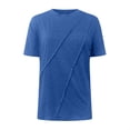 thumbnail image 3 of Plebaso Hauts Décontractés pour Femmes T-Shirts Plissés à Manches Courtes Col Rond Tee Confortable Chemisiers d'Été pour Femmes, 3 of 5