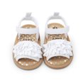 thumbnail image 1 of Baby Toddler Girls Soft Open Toe Summer Sandals Flower Princess Flat Shoes, 1 of 6