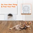 thumbnail image 4 of French Cat Door, Lock Design Double Doors Multipurpose Decorative Interior Pet Dog Door Safe  for Indoor, 4 of 7
