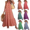 thumbnail image 2 of MesaSe Femmes Boho Floral Sans Manches Maxi Robe Décontractée Couches Libre Vacances Plage Bohème Longues Robes, 2 of 7