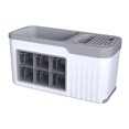 thumbnail image 3 of Kitchen Storage Box Case Holder Basket Serving Tray for Canned Goods Cabinet grey white 6 grids, 3 of 8