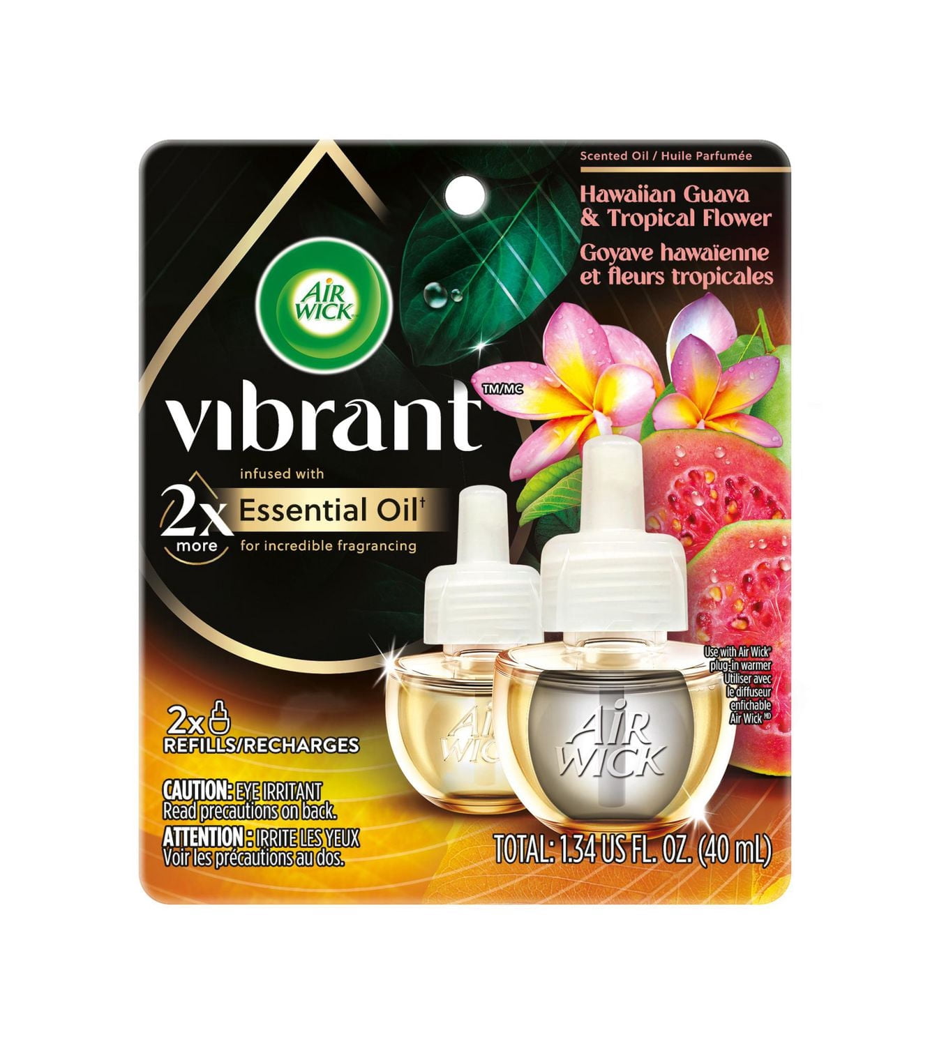AIR WICK® SCENTED OIL - Recharge-Refill - 0+2 Vibrant™ Hawaiian Guava & Tropical Flower 6/(2x20) mL