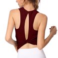 thumbnail image 3 of UPPADA Womens Shapewear Tank Top with Built In Bra Seamless Body Shaper Slimming Compression Camisole Tank Tops Seamless Cami Tank Top Stretch Comfy Soft Base Tees Red,S, 3 of 7