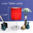thumbnail image 3 of Mini lampe de table de base chromée avec abat-jour en tissu, 3 of 4