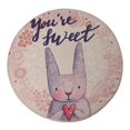 thumbnail image 1 of Abbracc Coussin de Siège tatami en Éponge 1 Pce polyester Dessin Animé Cercle Rond Lapin A, 1 of 9