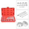thumbnail image 3 of Domqga Ensemble de Course de Roulements de Roue, Ensemble de Joints de Course de Roulements de Roue, Ensemble de Conducteur de Bagues de Roulement de Roue et Joints en Aluminium 17 Pcs Trousse d'Outils de Garage Auto avec Boîtier Rouge, 3 of 8