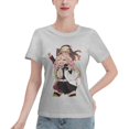 thumbnail image 1 of T-Shirt Basique à Manches Courtes pour Femmes Demon Slayer : Koiju et Nidouzi, 1 of 6
